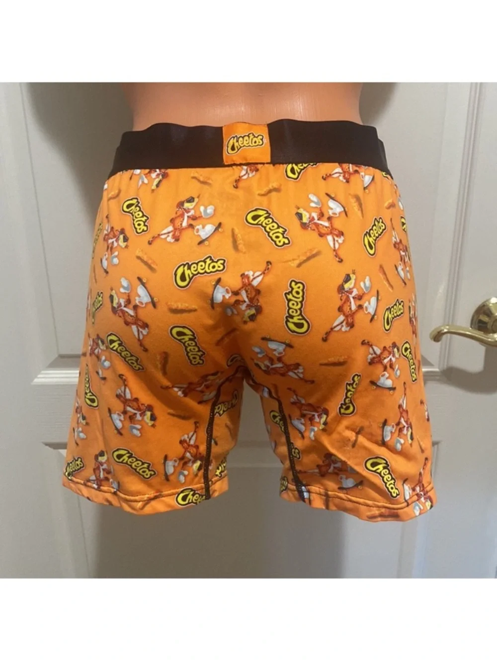 PEPSI CO SWAG CHEETOS Men’s Brief shorts M Medium NWOT Orange Black